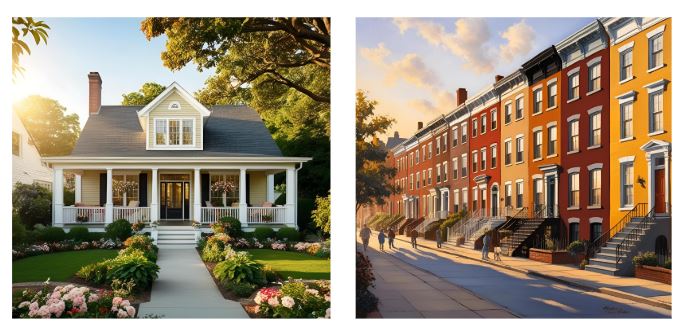 Different type of housing